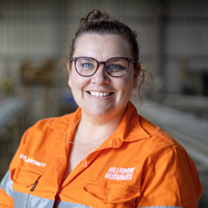 Head and shoulders shot of Caitlin Rowett, Technical Services Manager, Hillgrove Resources